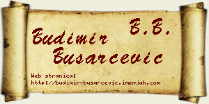Budimir Busarčević vizit kartica